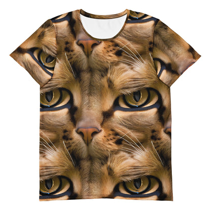 Men's Athletic T-Shirt - Feline Whisper