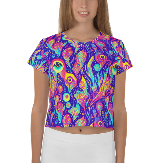 Women's Crop Tee - Mystic Petal Dance