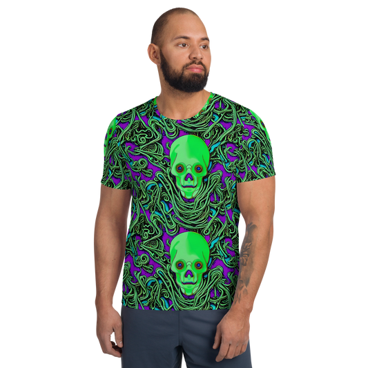 Men's Athletic T-Shirt - Ghostly Labyrinth