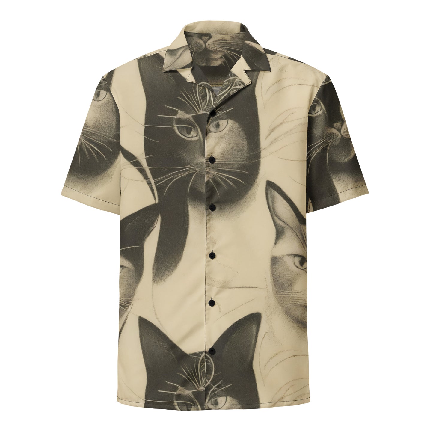 Button Shirt - Feline Symphony
