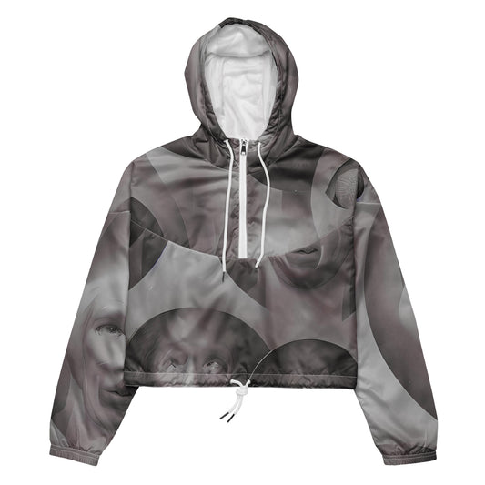 Women's Cropped Windbreaker - Phantom Facescape