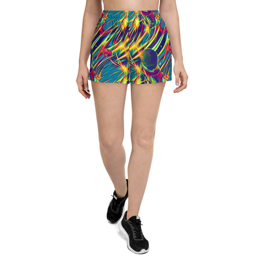 Women’s Athletic Shorts - Cosmic Inferno