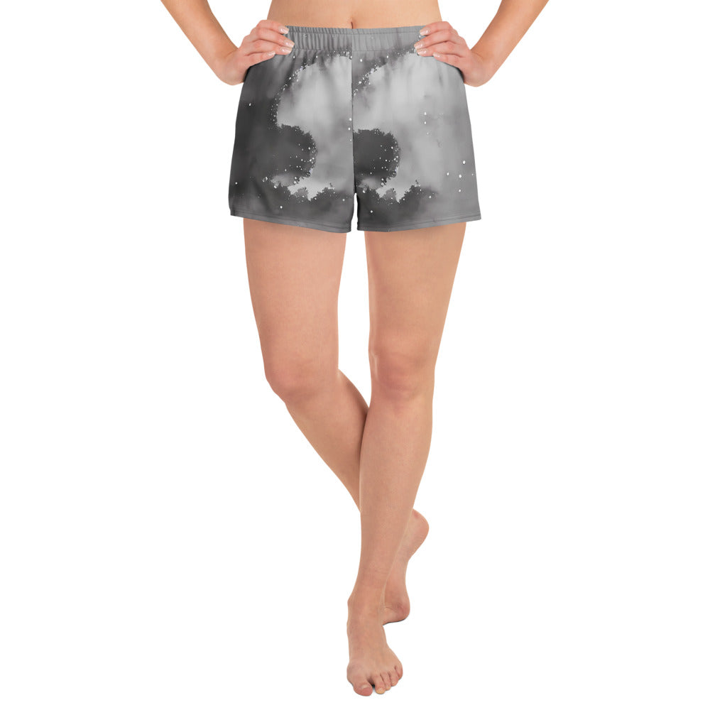Women’s Athletic Shorts - Monochrome Dreams