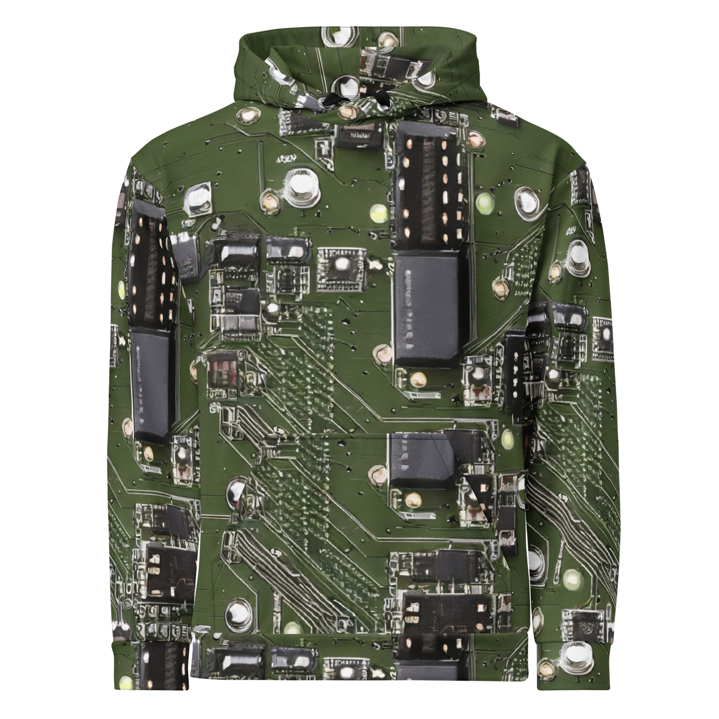 Hoodie - Hacking, Circuit Board, Cyberpunk, Ambrosius Benson, Intricate