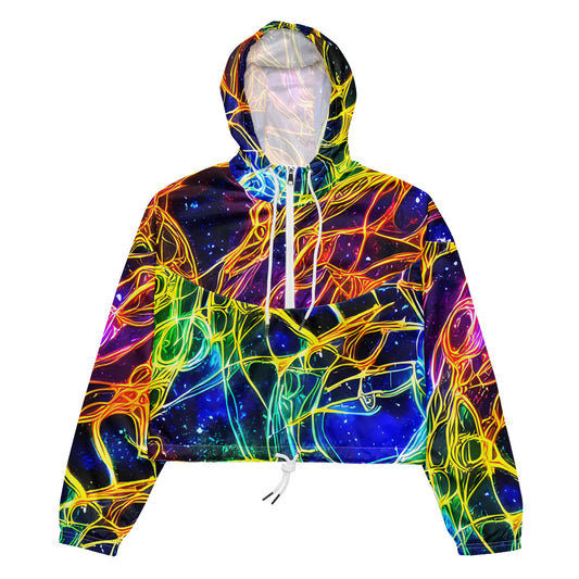 Women's Cropped Windbreaker - Dancing in the Ether