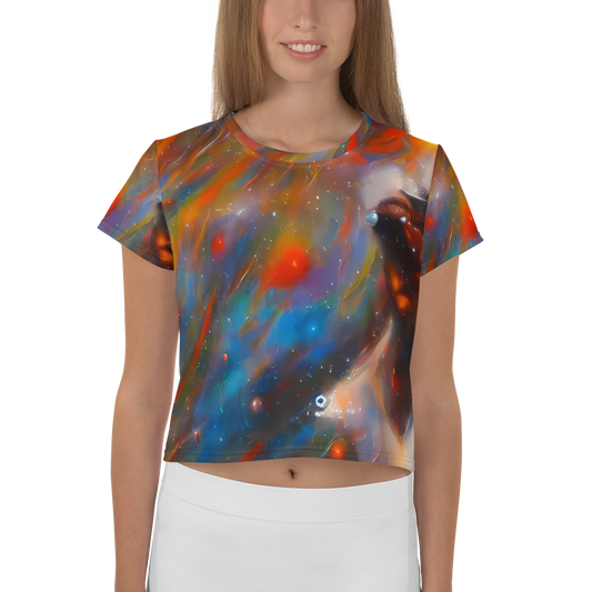 Women's Crop Tee - Painterly Void