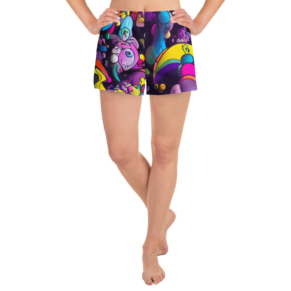 Women’s Athletic Shorts - Galactic Playground