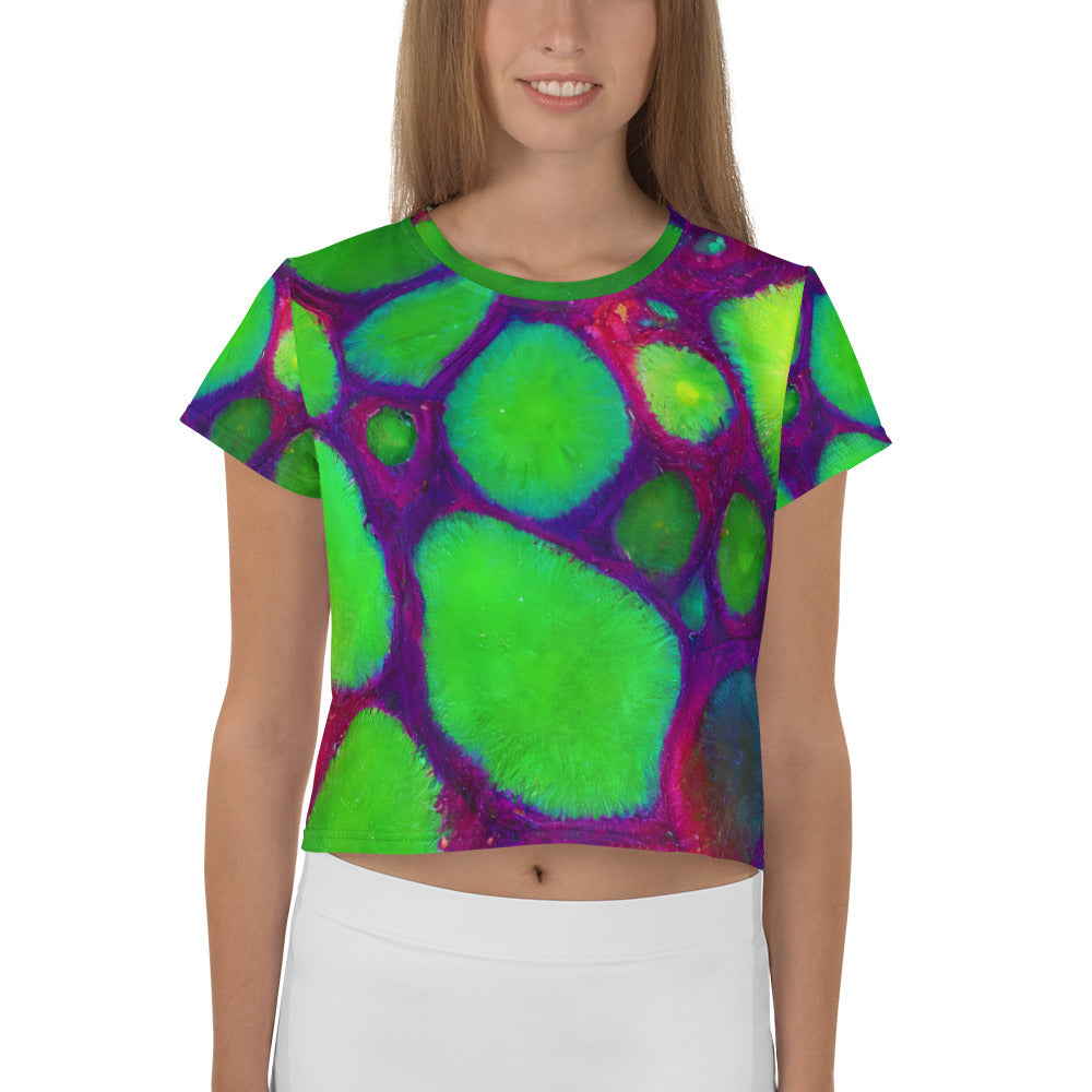 Women's Crop Tee - Acid Raindrops