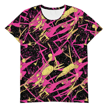 Men's Athletic T-Shirt - Galaxy Graffiti