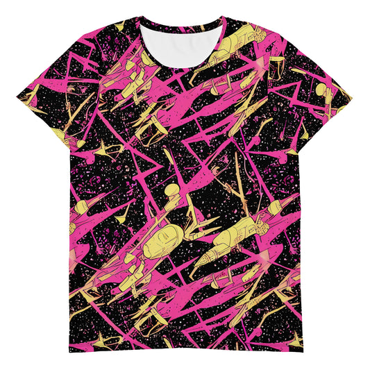 Men's Athletic T-Shirt - Galaxy Graffiti