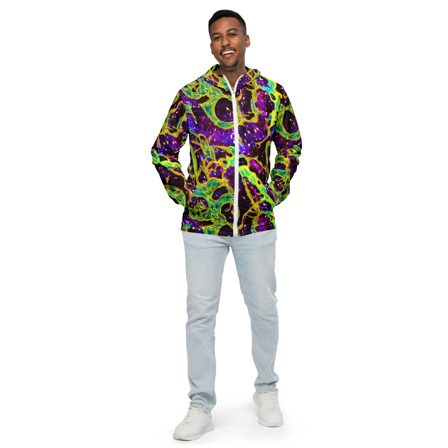 Men's Windbreaker - Galactic Web