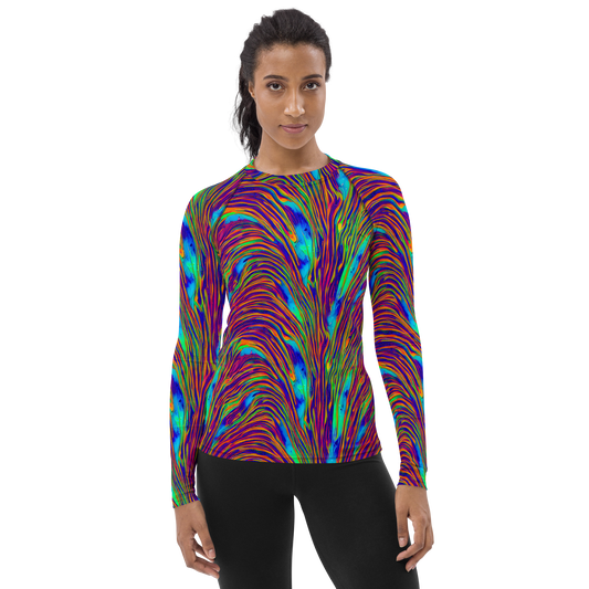 Women's Rash Guard - Lux Waves