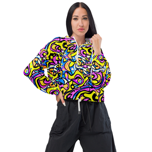 Women's Cropped Windbreaker - Britto's Odyssey