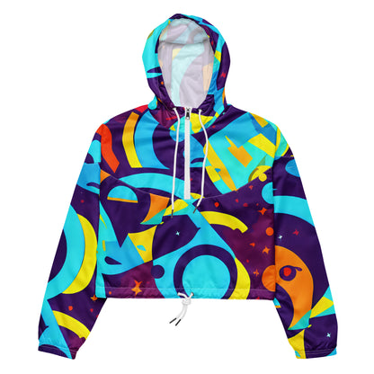 Women's Cropped Windbreaker - Gerace Geometry