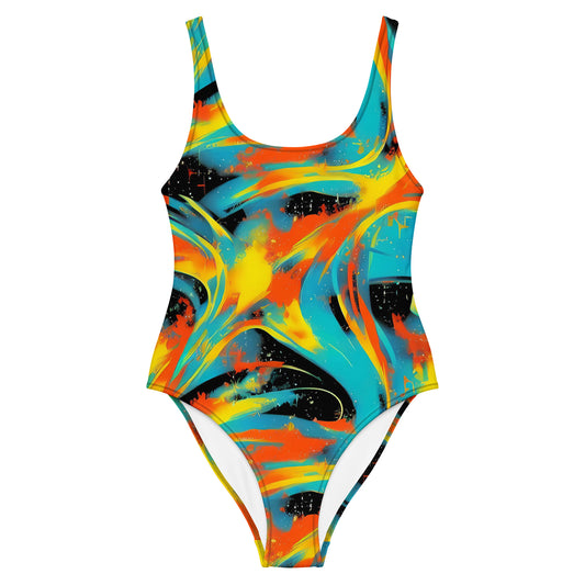 One-Piece Swimsuit - Solar Swoosh