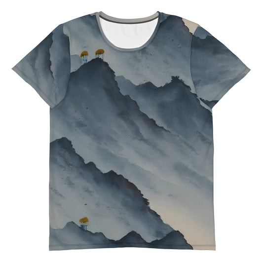 Men's Athletic T-Shirt - Misty Mountain Harmony