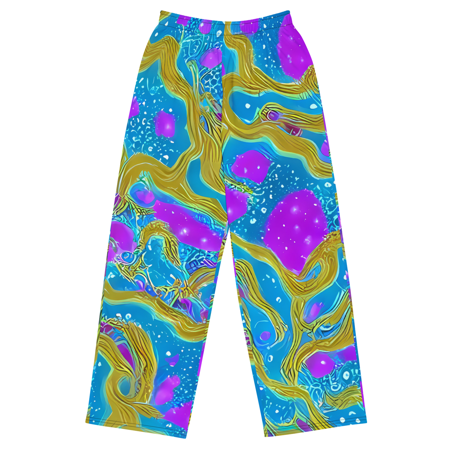 Wide-Leg Pants - Mystic Waves