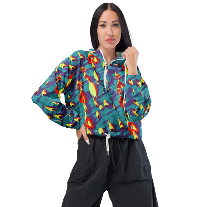 Women's Cropped Windbreaker - Sailor's Mirage