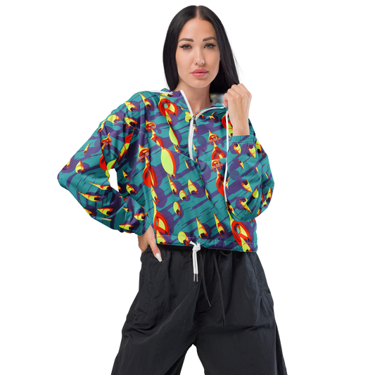 Women's Cropped Windbreaker - Sailor's Mirage