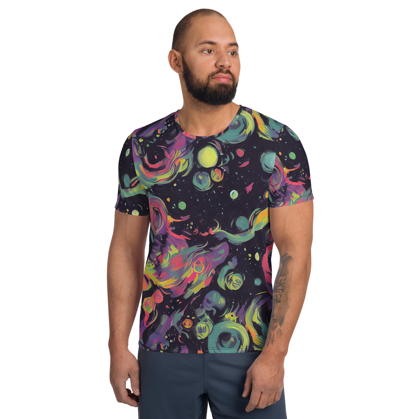 Men's Athletic T-Shirt - Psychedelic Drift