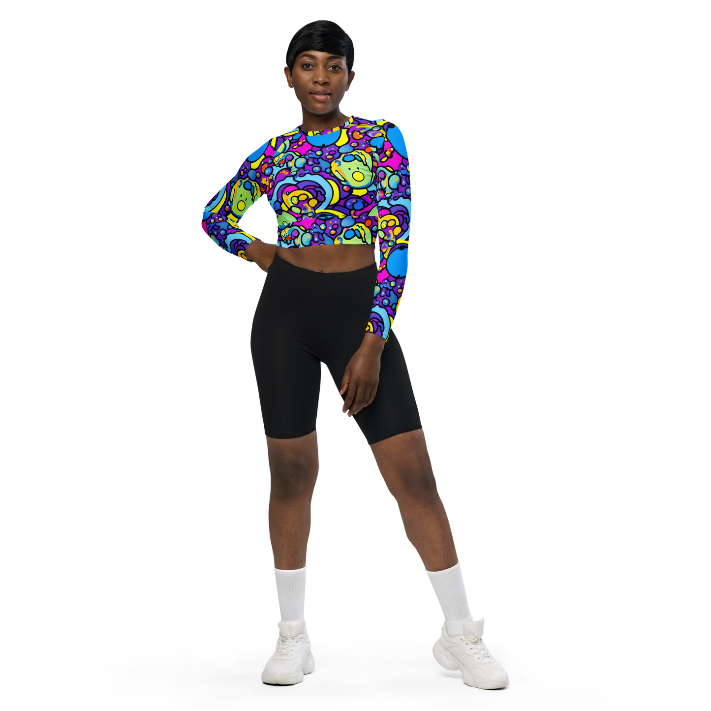 Long Sleeve Crop Top - Enchanted Orbs