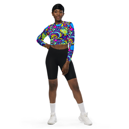 Long Sleeve Crop Top - Enchanted Orbs