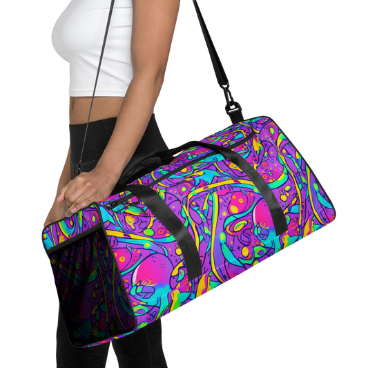 Duffle Bag - Neon Galaxy Whirl