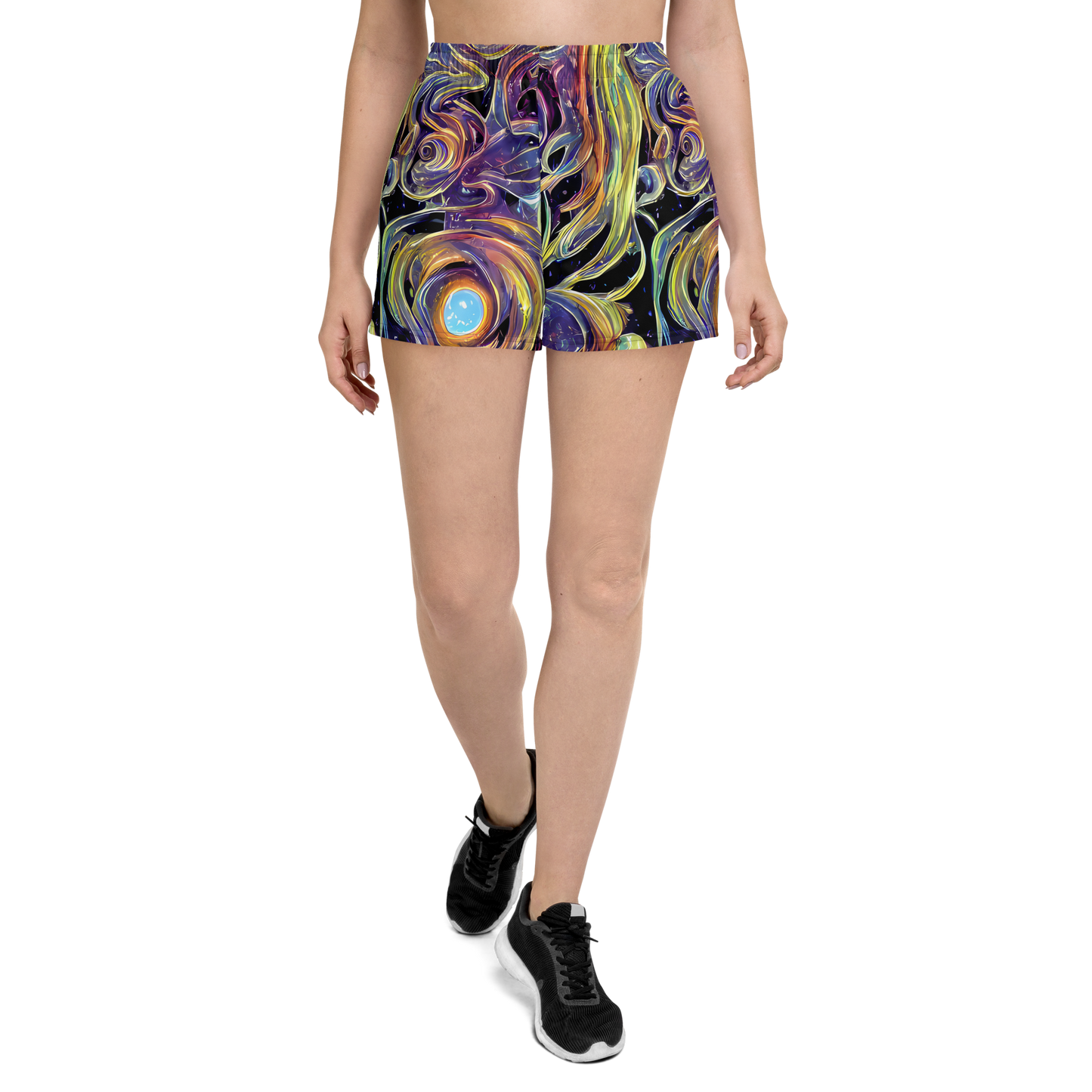 Women’s Athletic Shorts - Lebacq Swirl