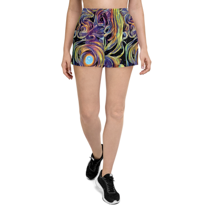 Women’s Athletic Shorts - Lebacq Swirl