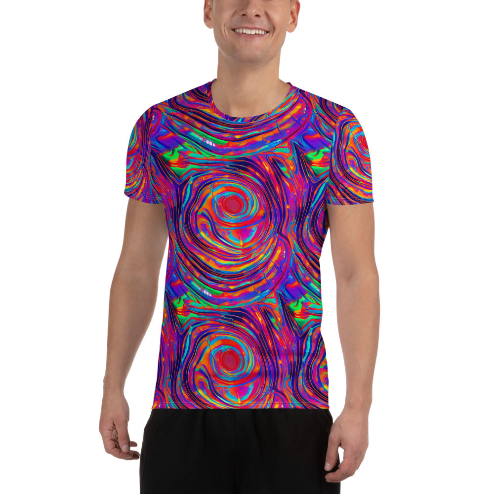 Men's Athletic T-Shirt - Quantum Spiral