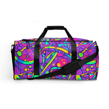 Duffle Bag - Neon Galaxy Whirl