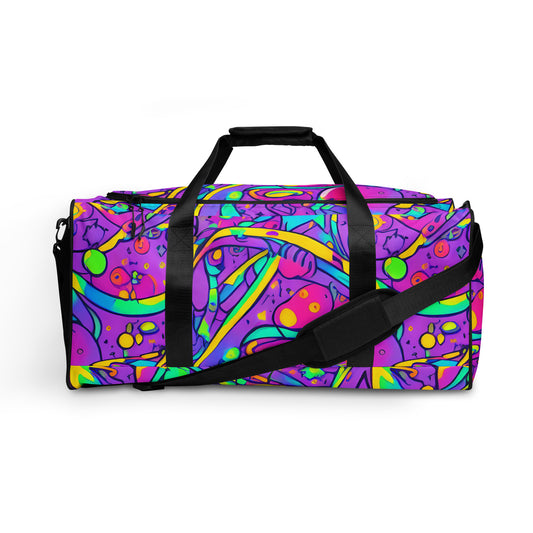 Duffle Bag - Neon Galaxy Whirl