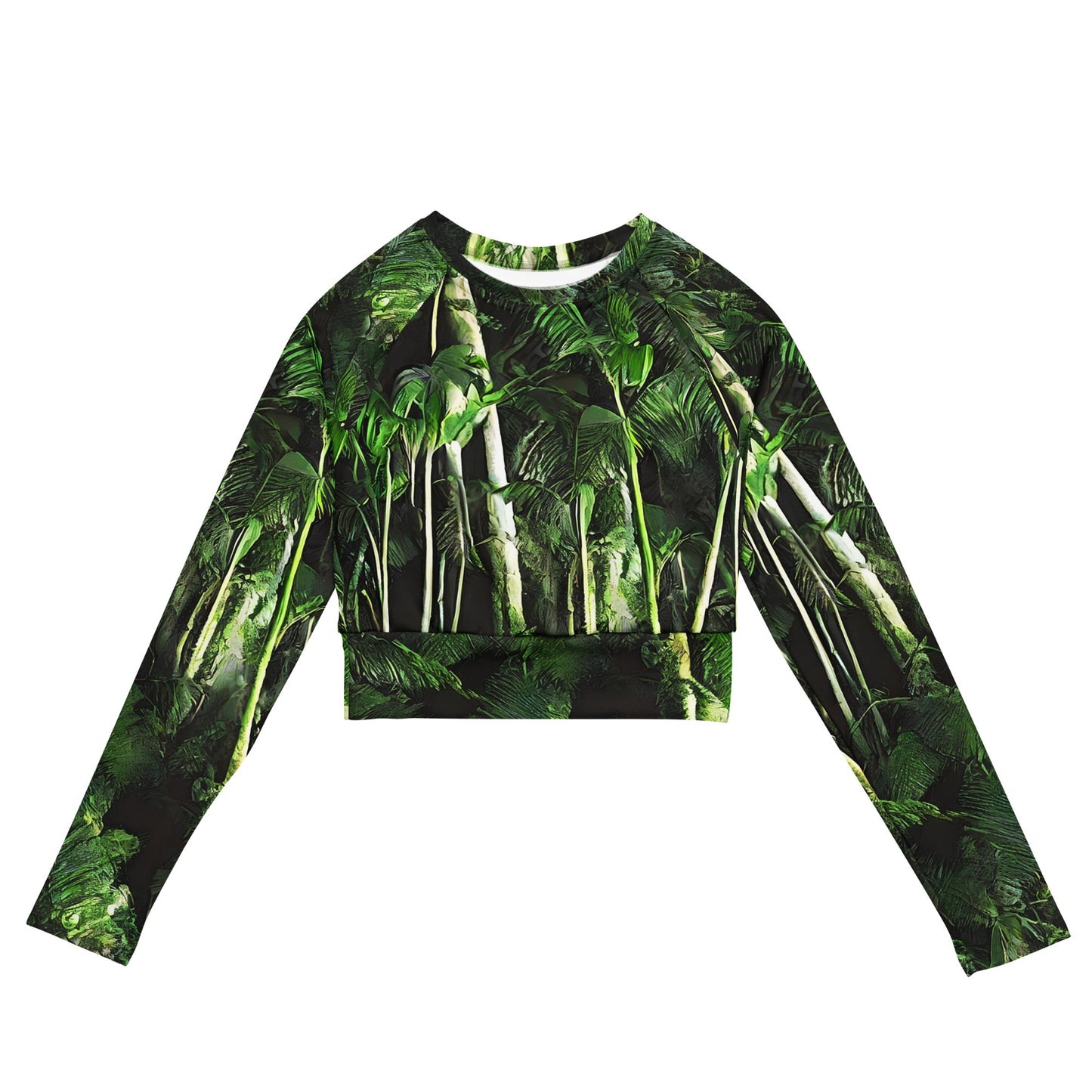 Long Sleeve Crop Top - Emerald Canopy