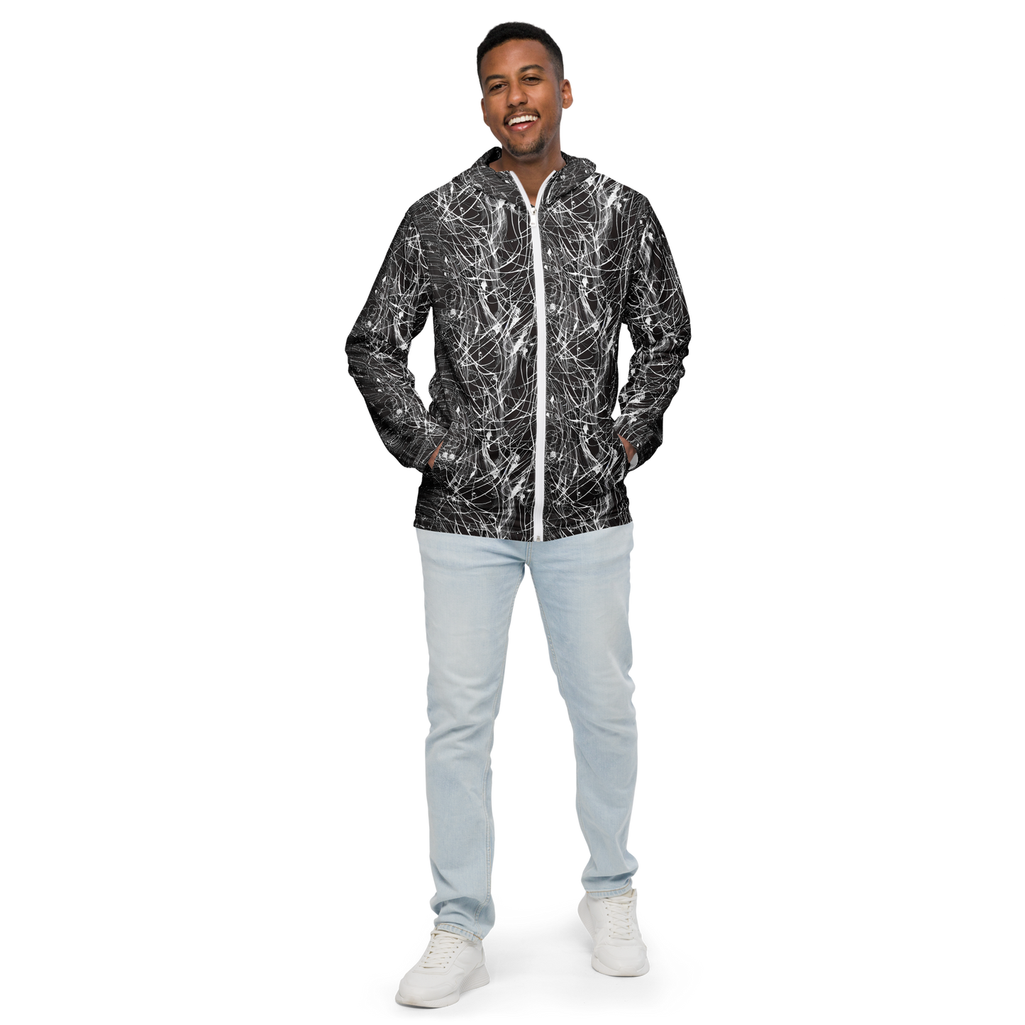 Men's Windbreaker - Cyber Lattice