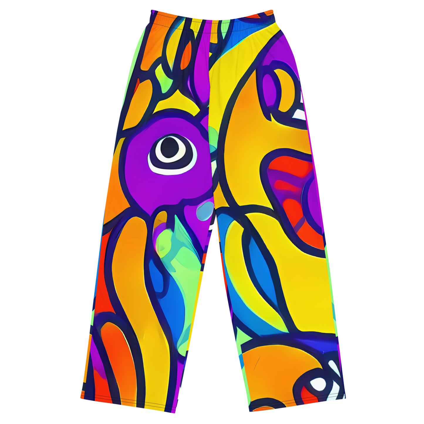 Wide-Leg Pants - Kaleido Fish