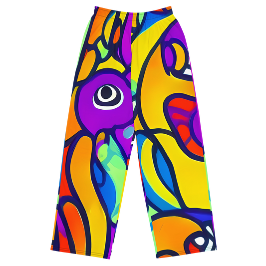 Wide-Leg Pants - Kaleido Fish