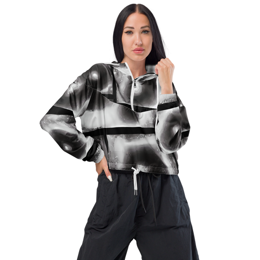 Women's Cropped Windbreaker - Arbus Whorls