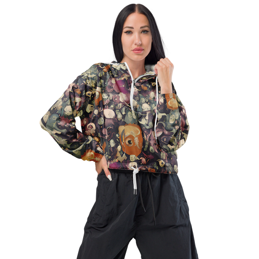 Women's Cropped Windbreaker - Visions of the Unseen