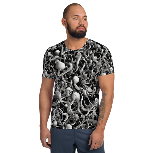 Men's Athletic T-Shirt - Fluid Monochrome