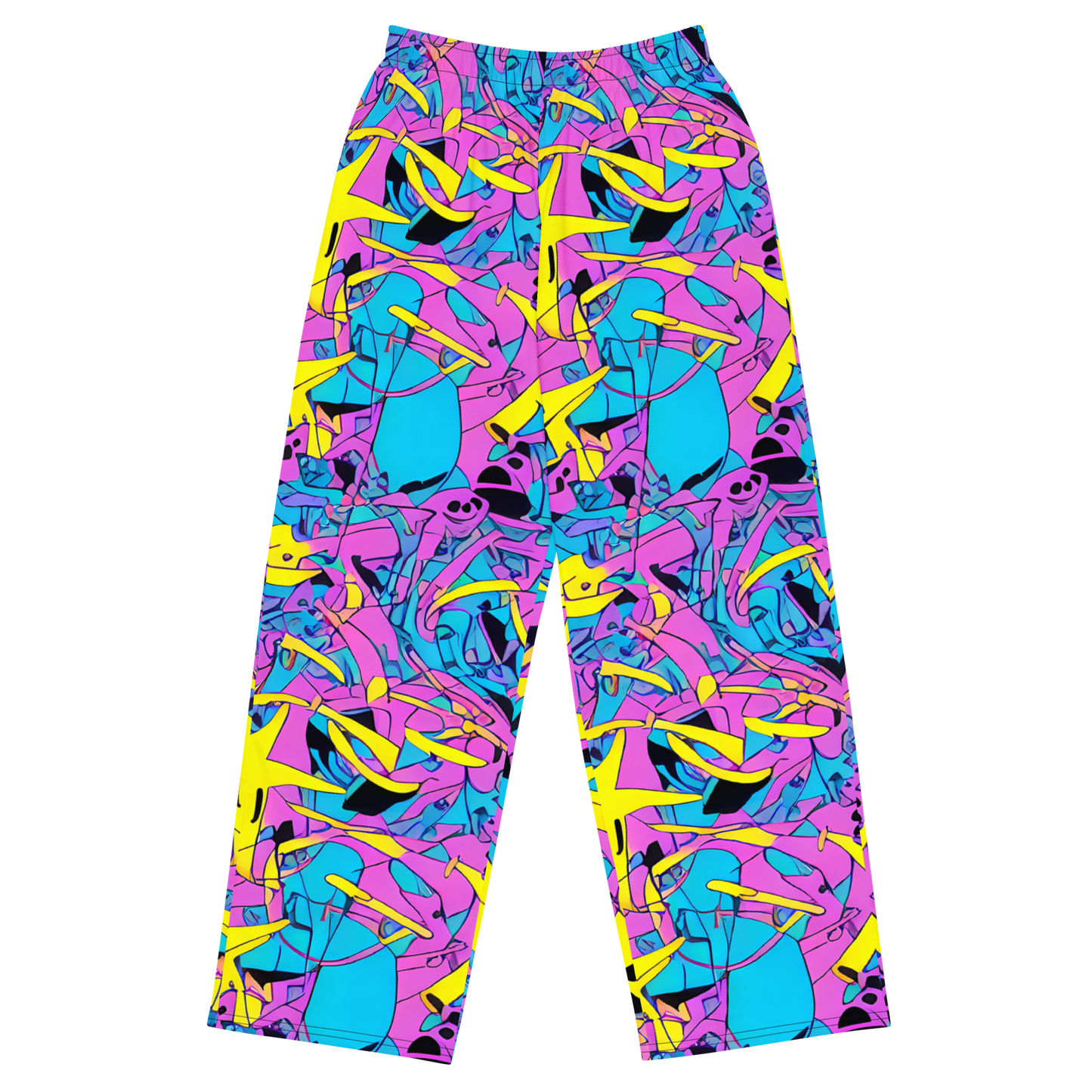 Wide-Leg Pants - Neon Jive