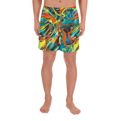 Men's Athletic Shorts - Brown Chaos