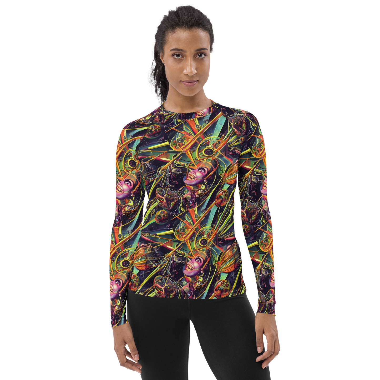 Women's Rash Guard - Psychedelic Deep Space