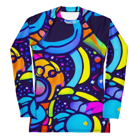 Women's Rash Guard - Neon Graffscape