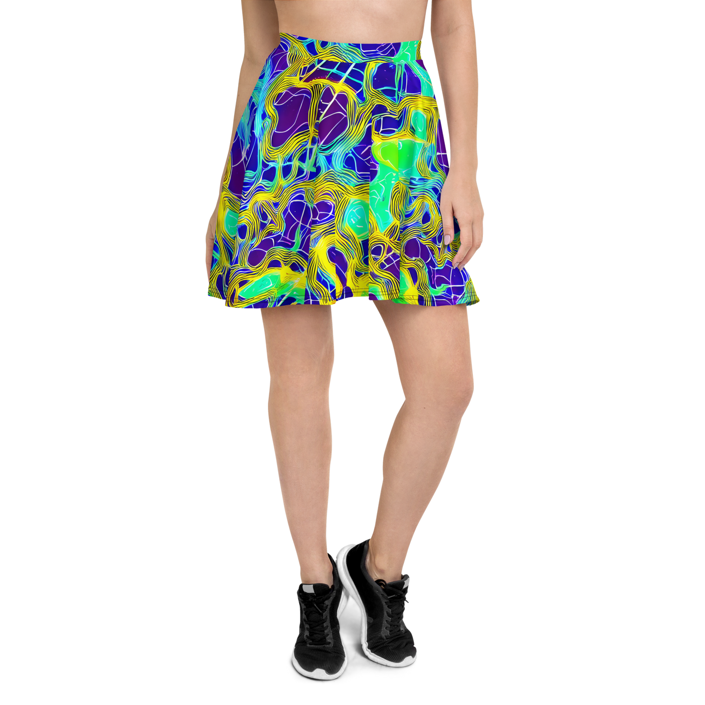 Skater Skirt - Neon Jungle Rhapsody