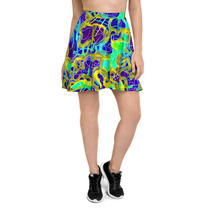 Skater Skirt - Neon Jungle Rhapsody