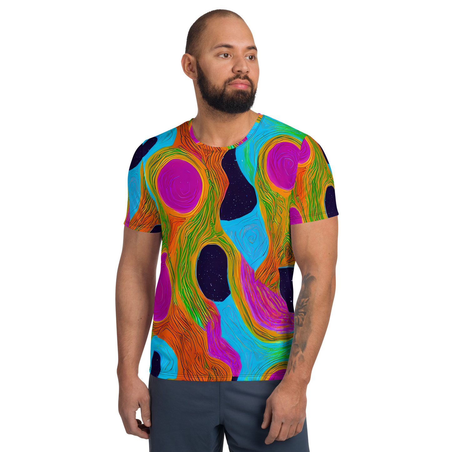 Men's Athletic T-Shirt - Galactic Harmony