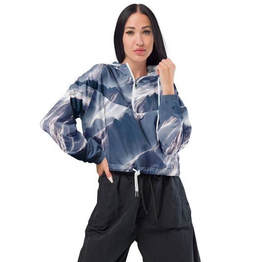 Women's Cropped Windbreaker - Frosted Zenith