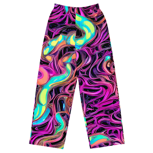 Wide-Leg Pants - Neon Drizzle