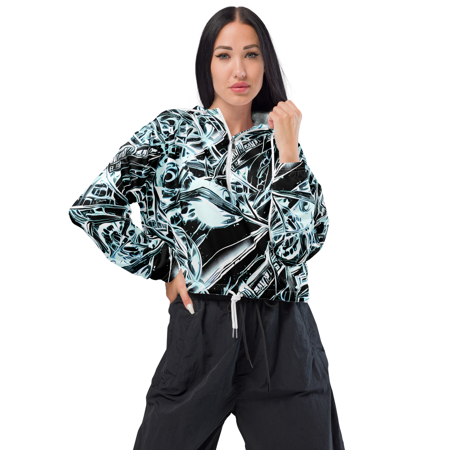 Women's Cropped Windbreaker - Frosted Infusion