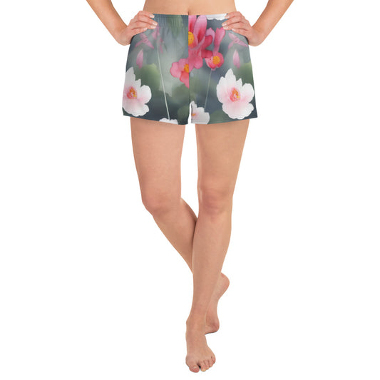 Women’s Athletic Shorts - Petal Reverie